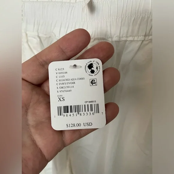 NWT FREE PEOPLE Team Spirit Pull-On Pants In Bleached Aqua Combo MSRP $128 - Picture 9 of 11